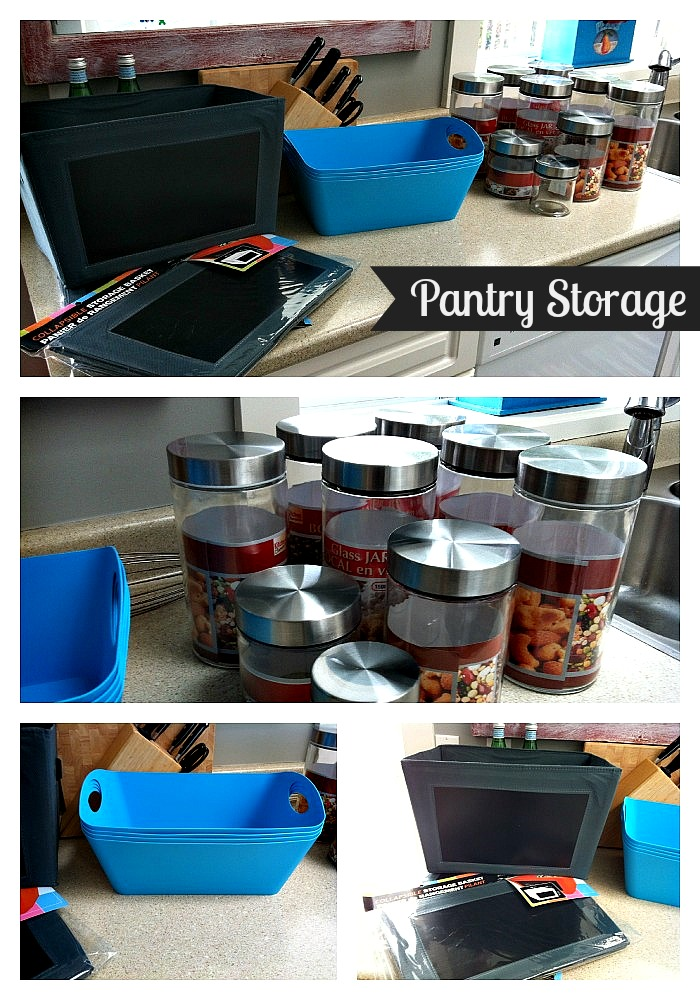Containers for storing pantry items.