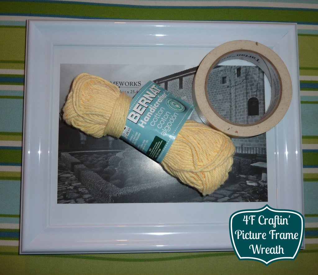 4F Craftin': A Picture Frame Twine Wreath | The Happy Housie