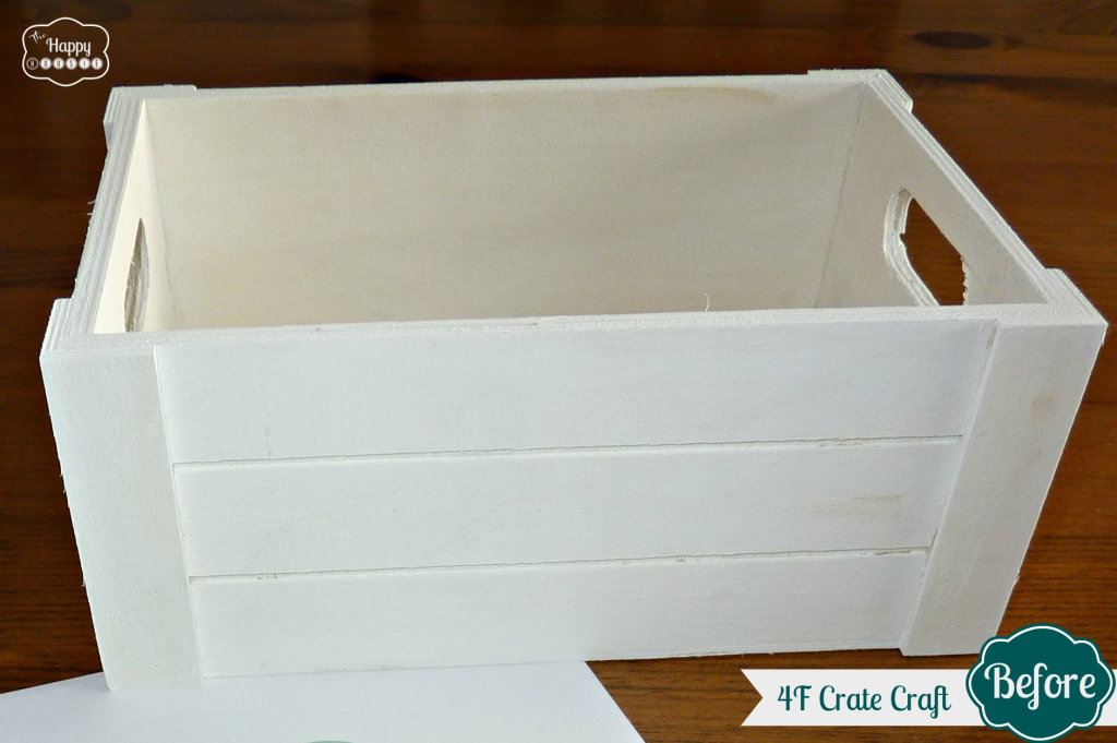 A white painted crate.