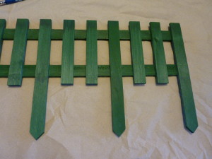 A green picket fence.