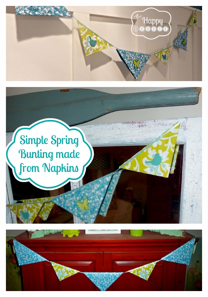 Simple Spring Bunting made from Napkins.