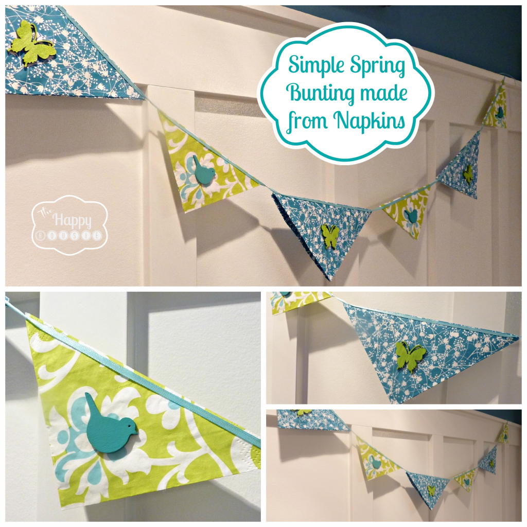 Simple Spring Bunting made from Napkins collage.
