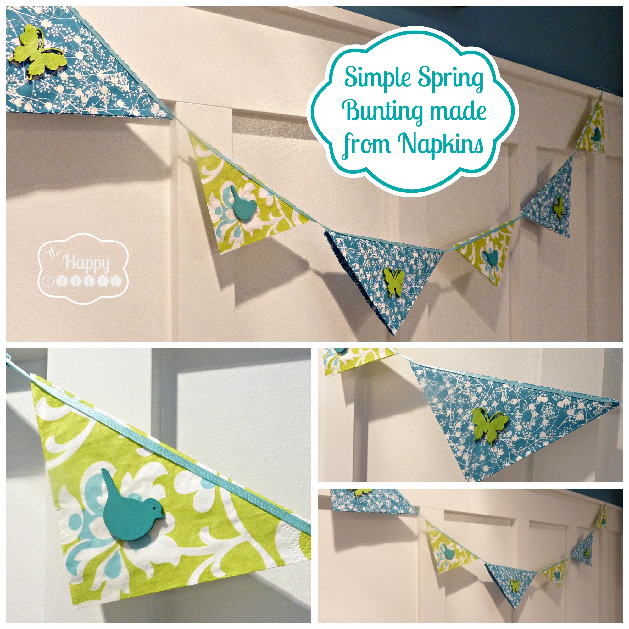 4F Craftin’: Simple Spring Bunting (made from) Napkins
