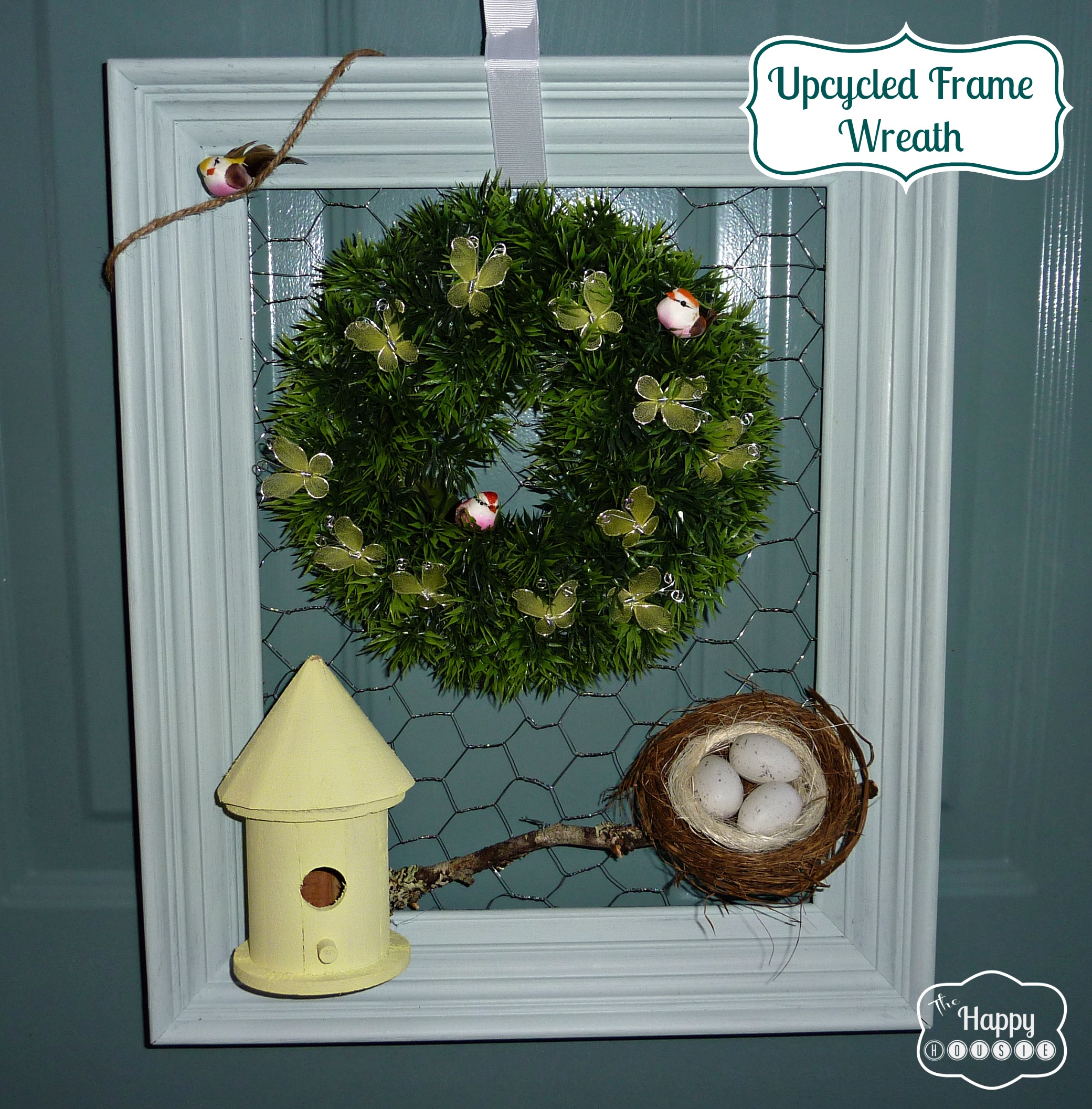 4F Craftin’: Upcycled Vintage Frame Wreath for Spring