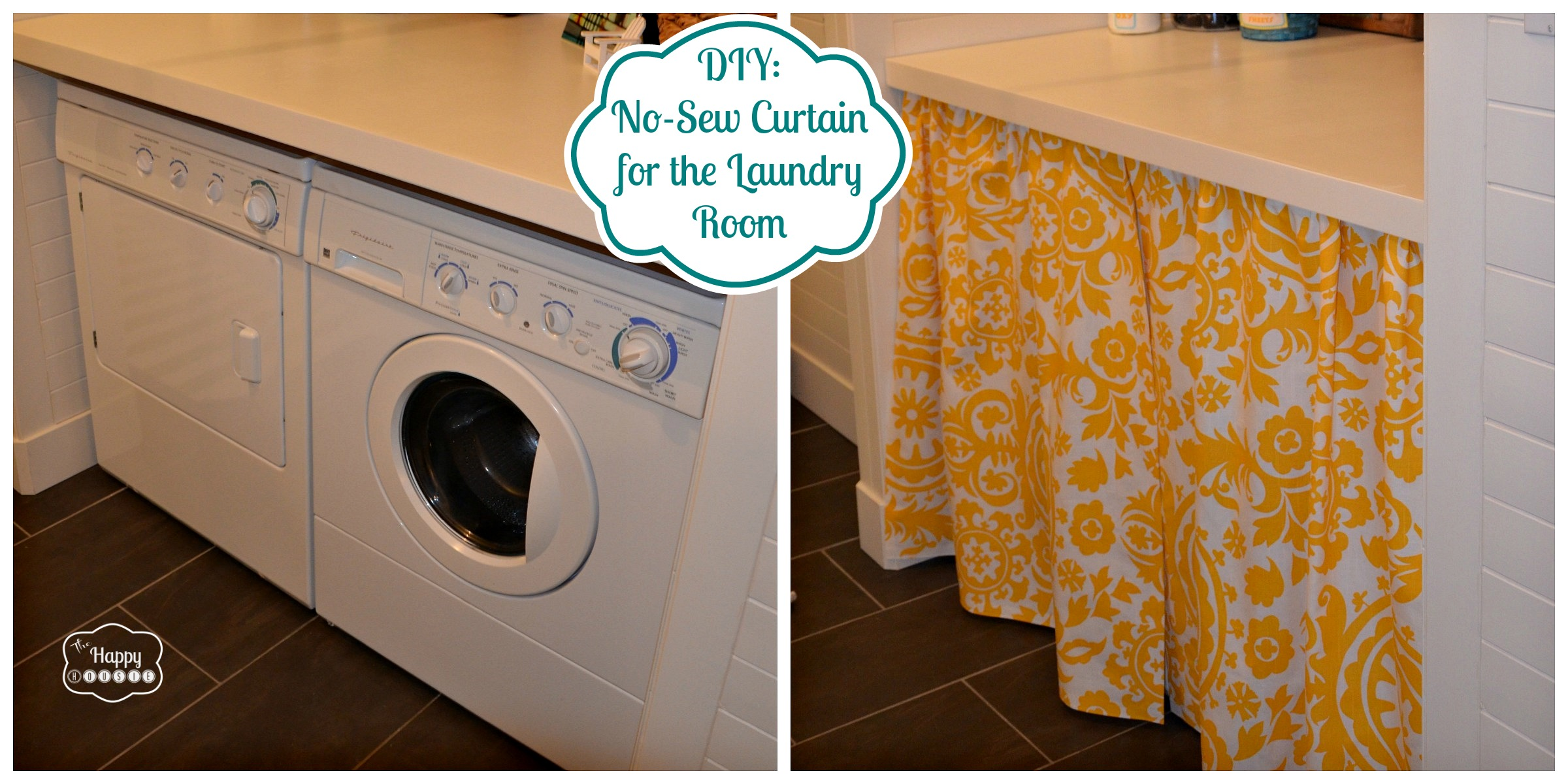 DIY: A No-Sew Curtain in the Laundry Room