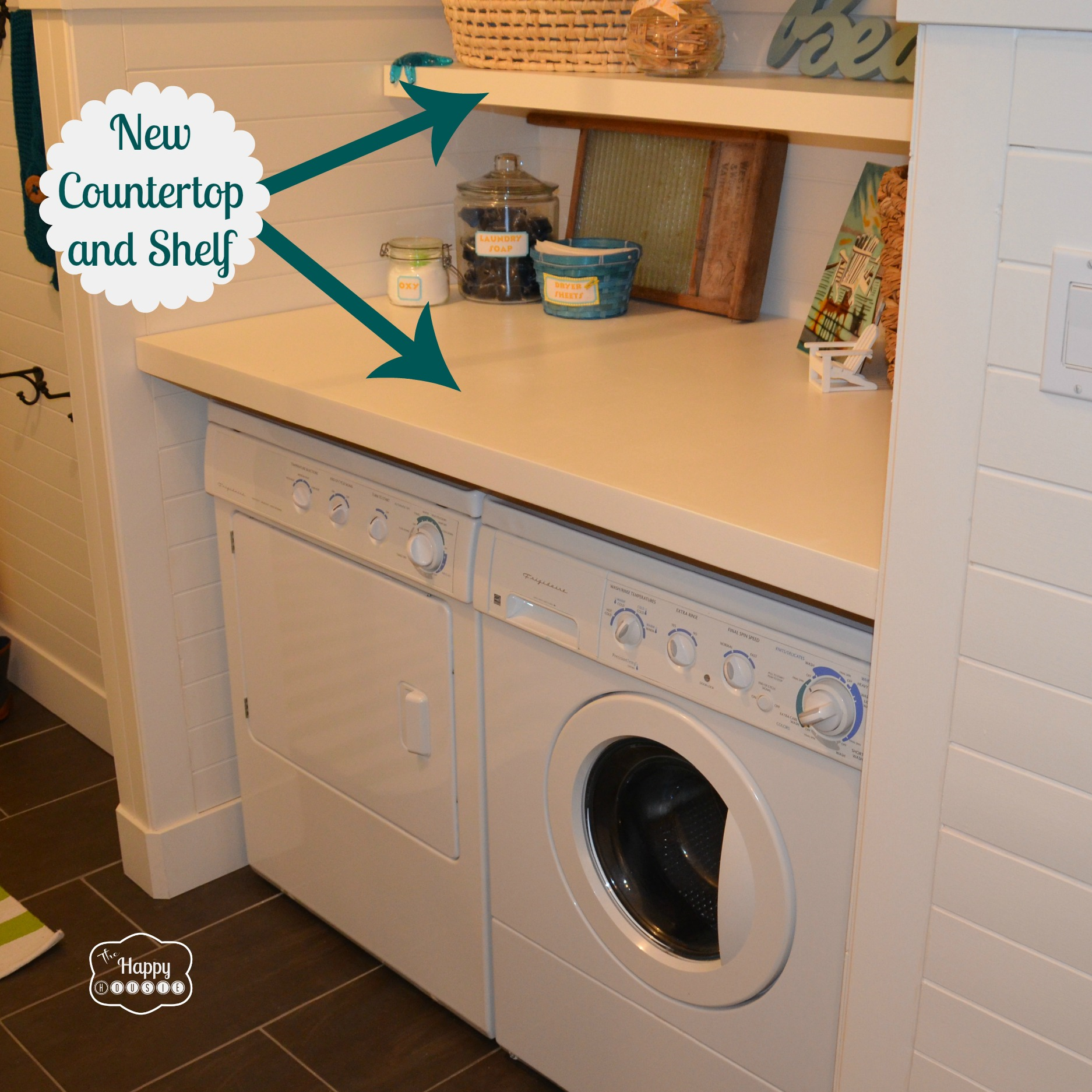 How To Revamp A Laundry Room Mud On Budget The Happy Housie - Diy Laundry Room Cabinet Ideas