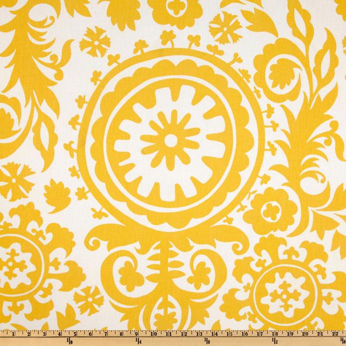 Premier Prints Corn Yellow Suzani from fabric dot com