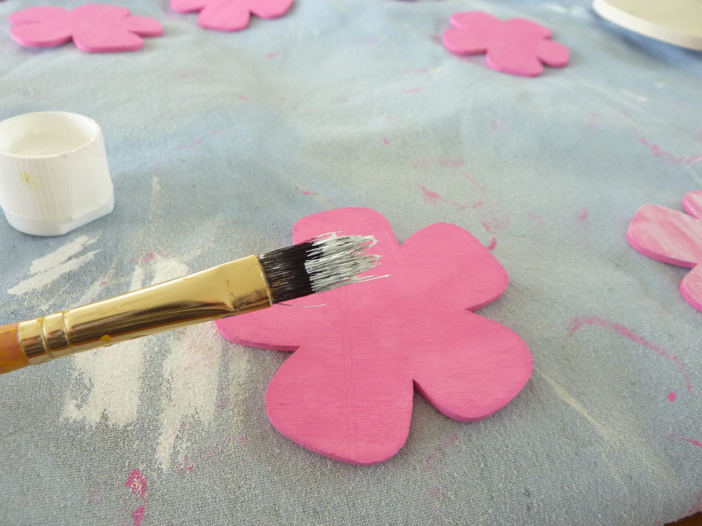Adding some white to the pink flowers.