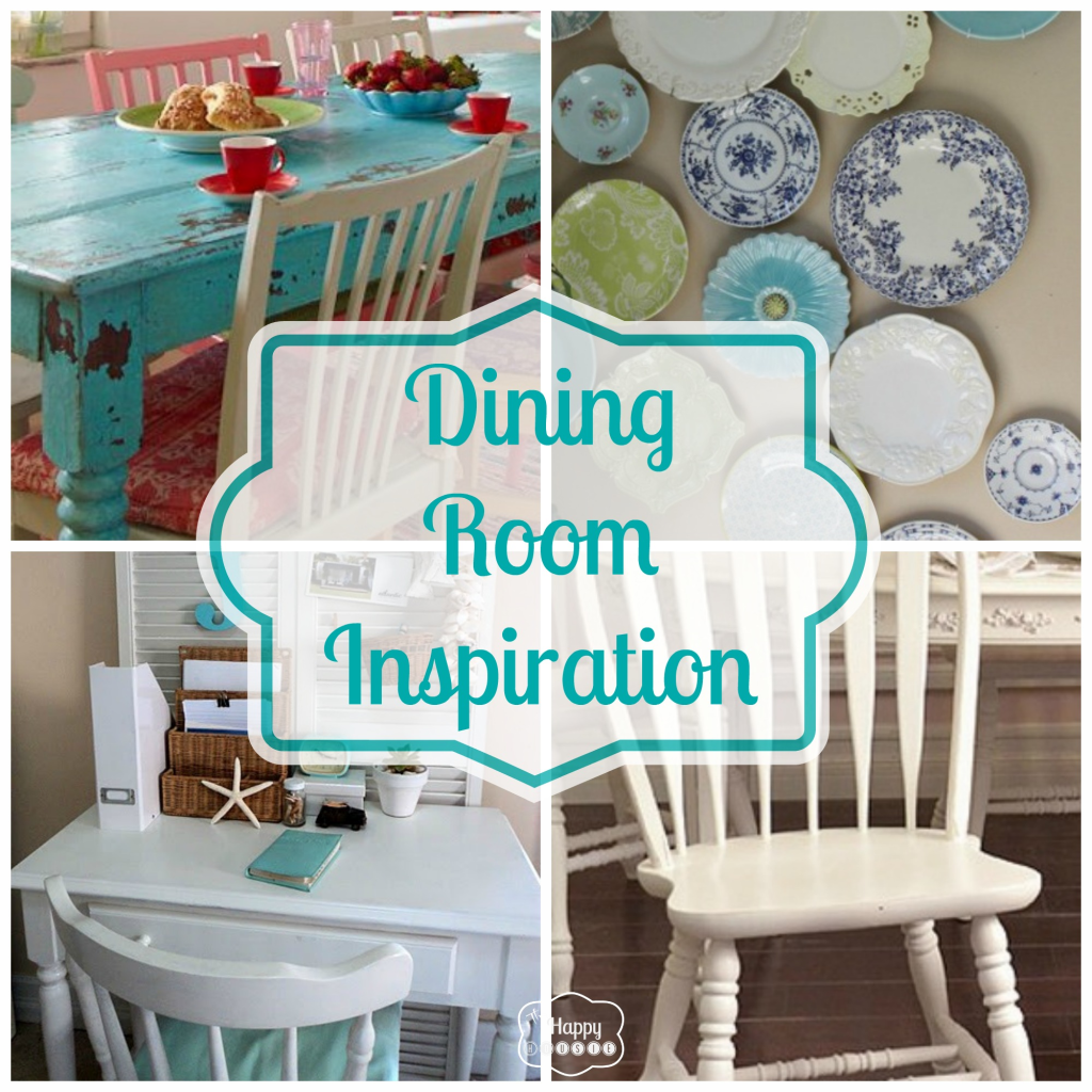 Dining room inspiration collage poster.