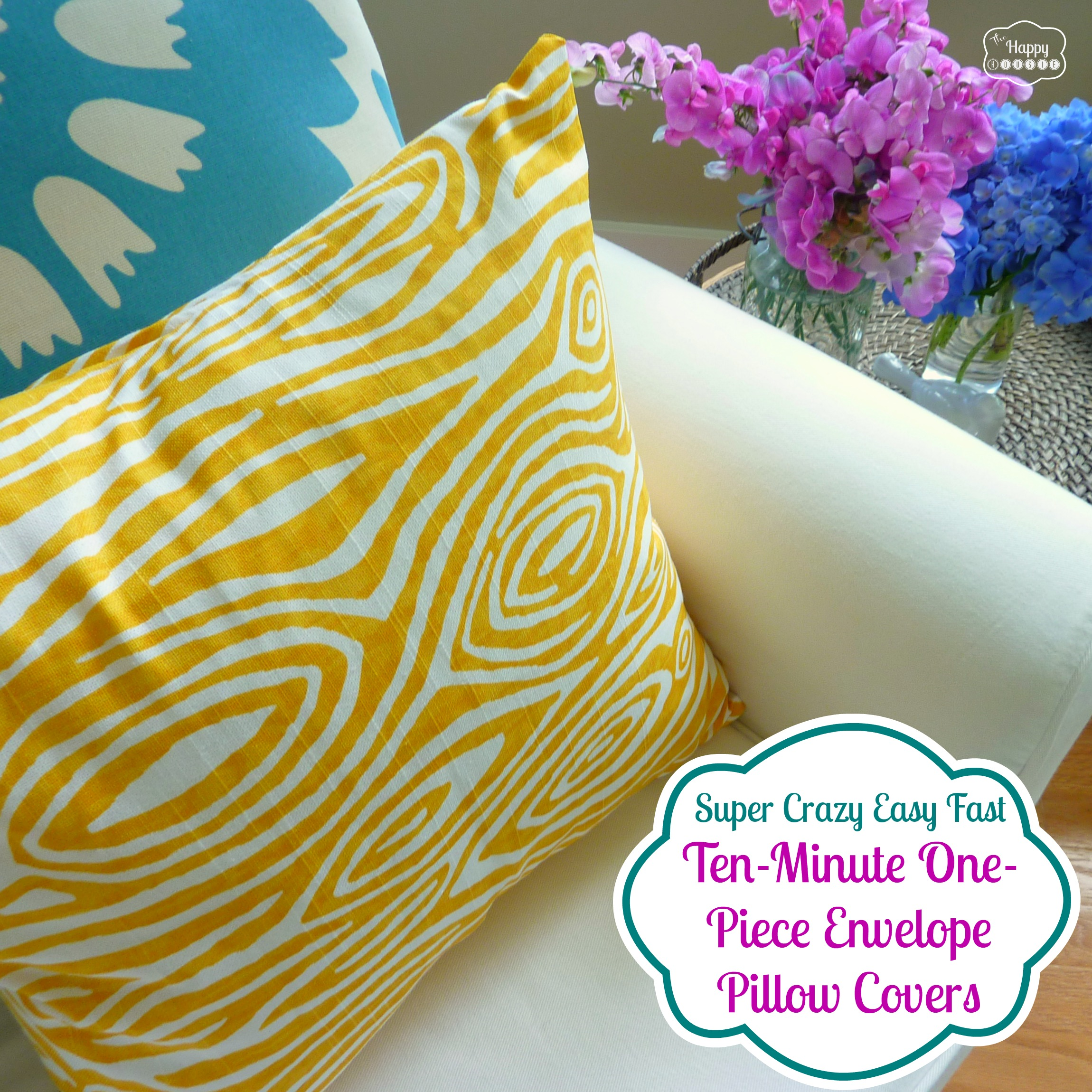 Super Crazy Easy Fast Ten-Minute One-Piece Envelope Pillow Covers