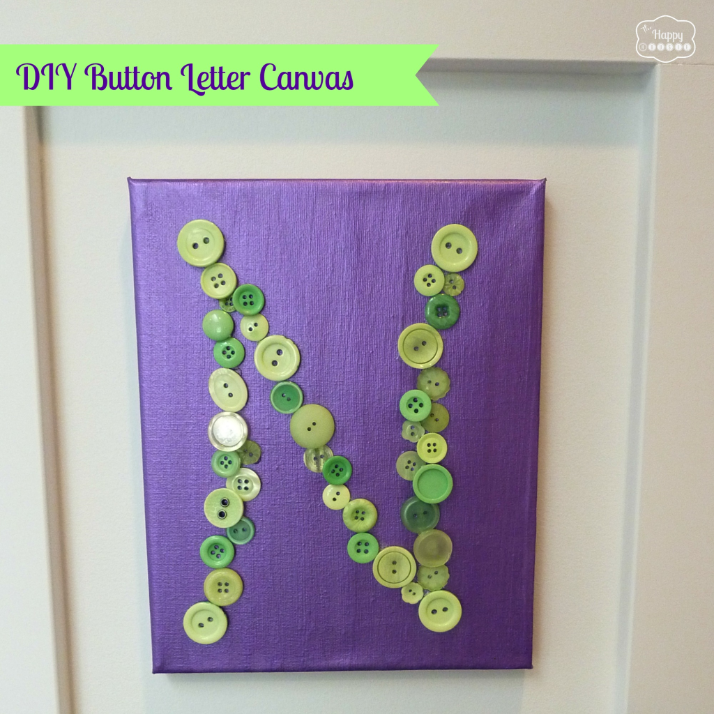 DIY button letter canvas by thehappyhousie graphic.