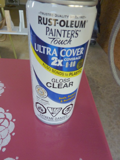 A can of clear sealer.
