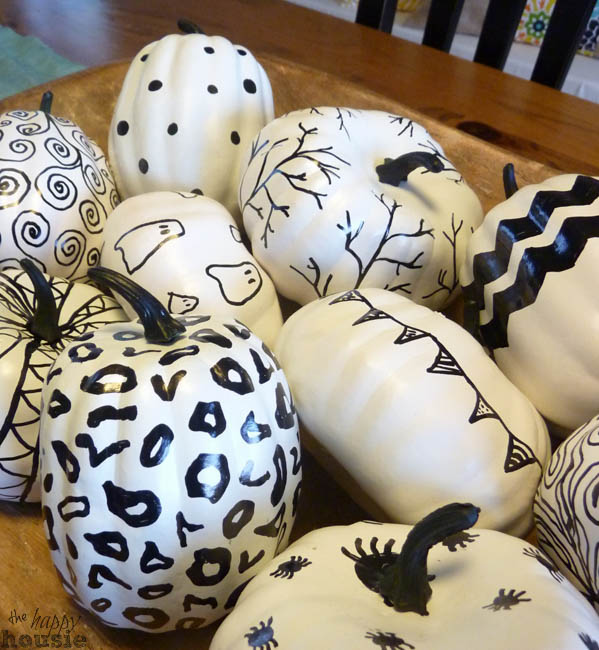 The leopard print on the pumpkins, and polka dots.