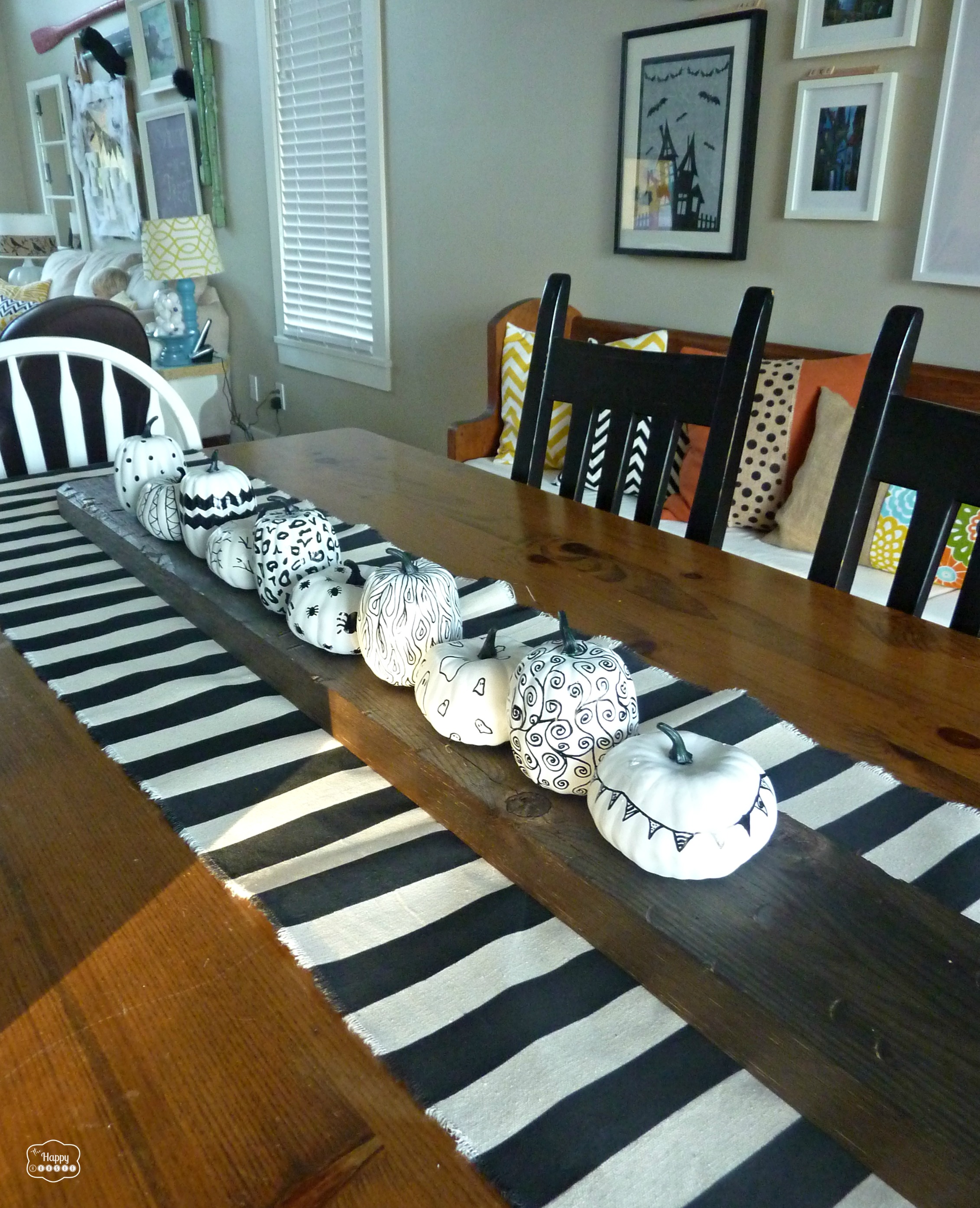 Easy DIY Striped Drop Cloth Table Runner (Guest Post) and a $50 Giveaway