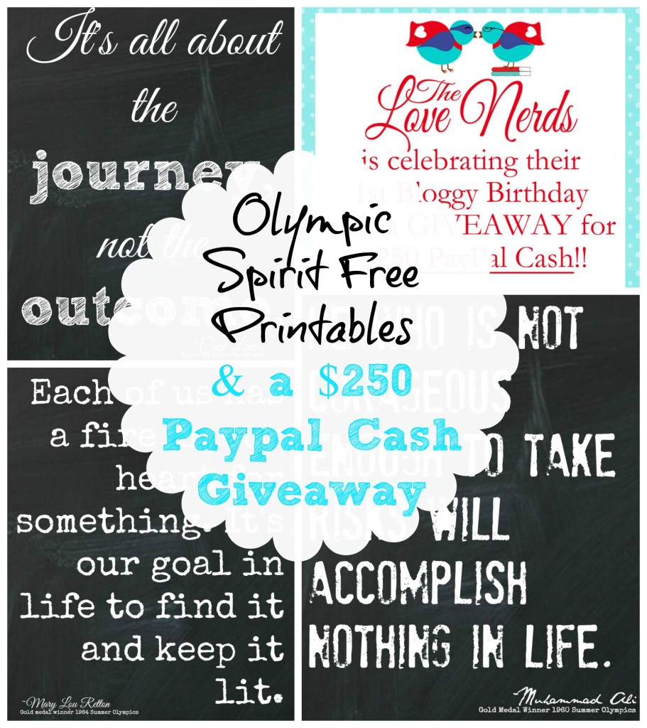 Olympic Spirit Printables &amp; $250 Paypal Cash Giveaway | The Happy Housie