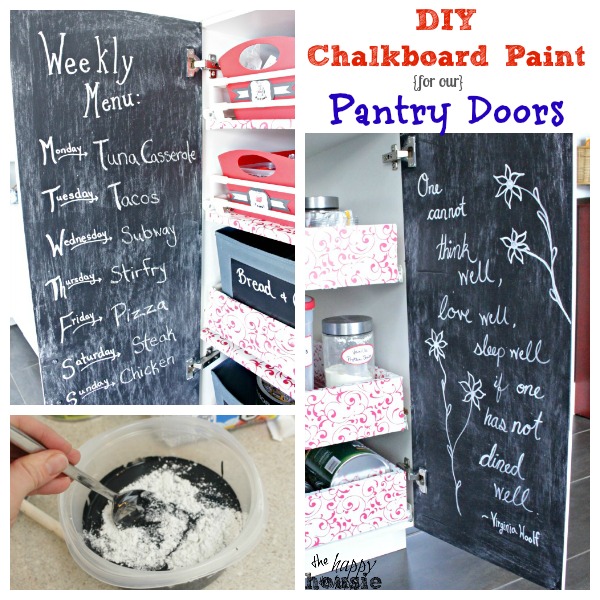 DIY Chalkboard Paint for our Pantry Doors