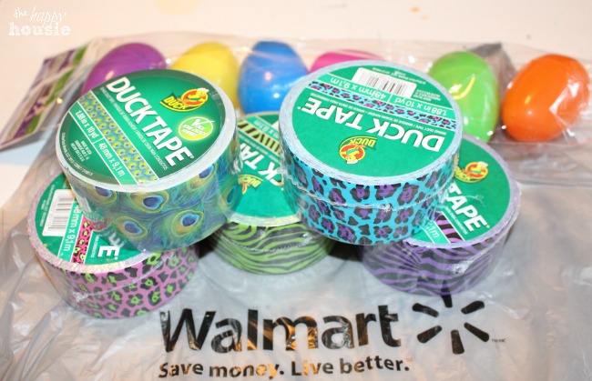 Duck tape in various colors and pattens from Walmart.