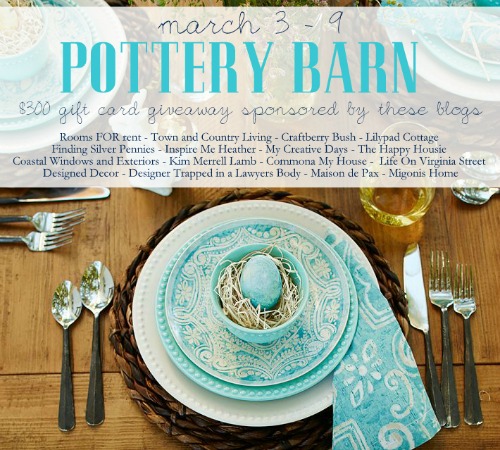 $300 Pottery Barn Gift Card Giveaway {Who Doesn’t Love Pottery Barn?!?}