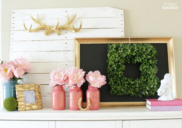 Pastel & Gold Spring Mantel and a Balsam Hill Giveaway