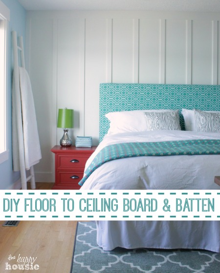 DIY Floor to Ceiling Board & Batten {Master Bedroom Progress!}
