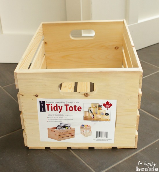 A simple wooden crate.
