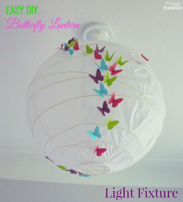 Easy DIY Butterfly Lantern Light Fixture