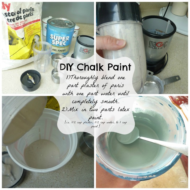 DIY Chalky Paint Recipe for mint chair.