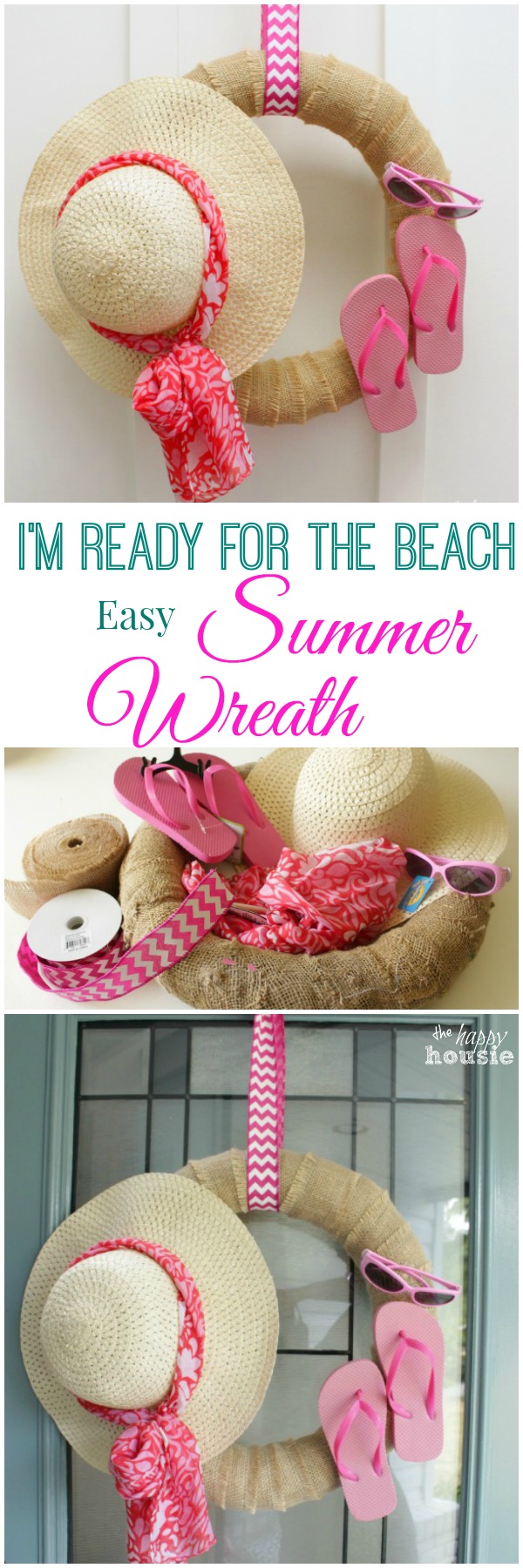 I'm Ready for the Beach Easy Summer Wreath poster.