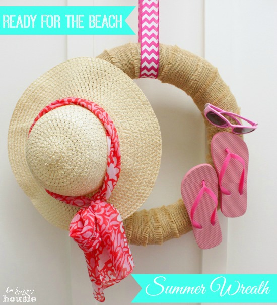 Ready for the Beach Summer Wreath graphic.