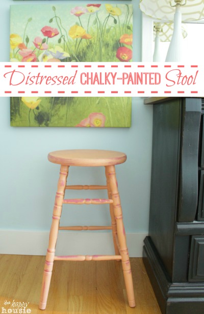 Cherry Blossom and Sweet Dreams Stool using Country Chic Paint poster.