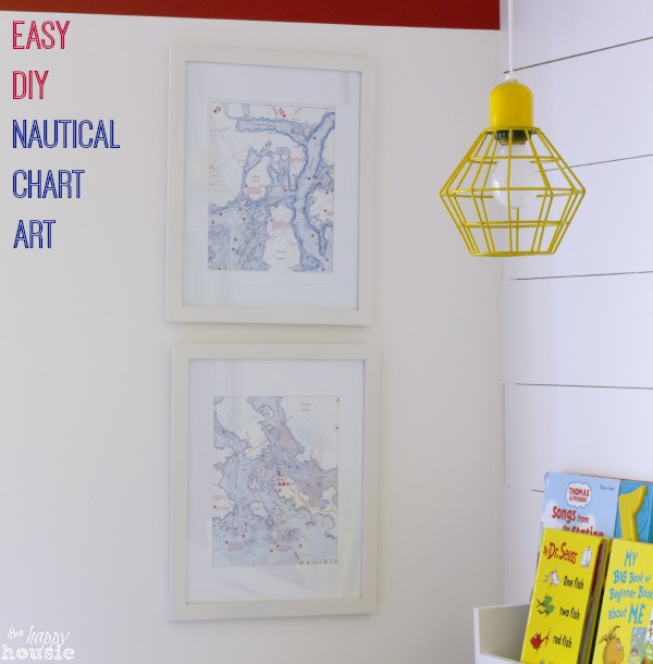 DIY Nautical Chart Art {& my Easy Thrifty Ways to Decorate with Maps}