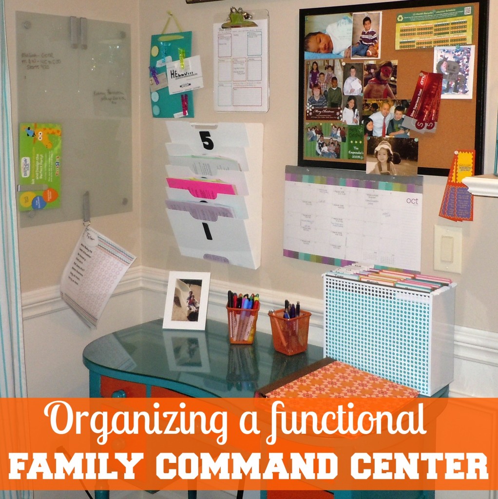 Organizing a functional family command centre graphic.