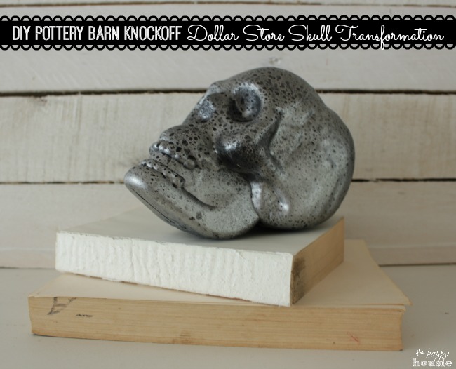 Pottery Barn Knockoff Dollar Store Skull Transformation