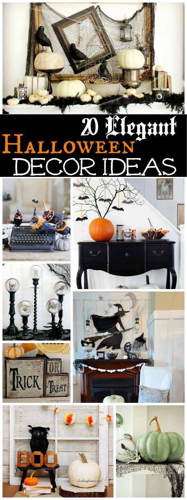 Elegant Halloween Decor Ideas poster.