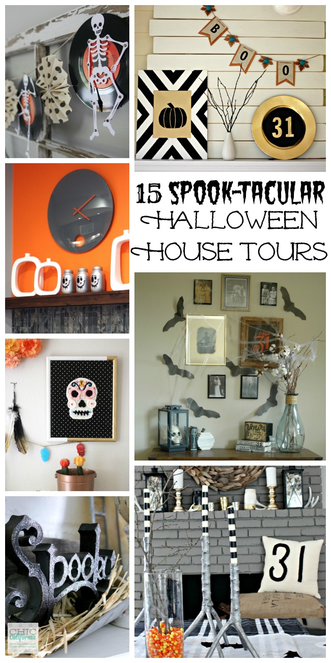 15 Spook-tacular Halloween House Tours graphic.