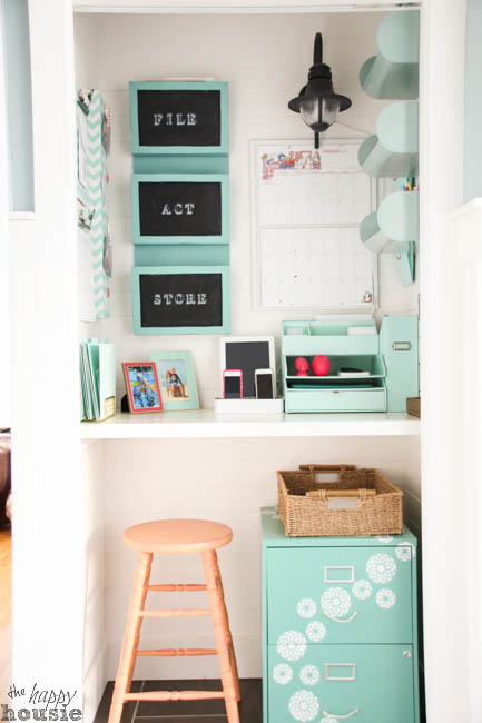 Command Central Station {Getting Organized with a Command Center in a Closet}