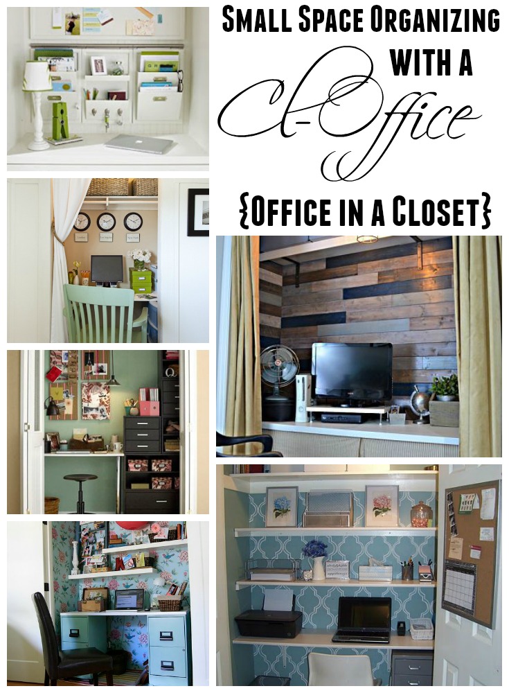 Get Organized in a Small Space with a Cloffice {Office Closet}
