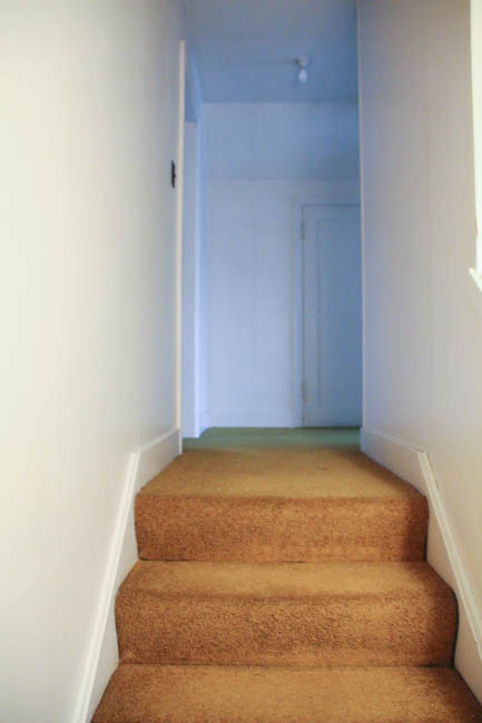 The hallway to the upstairs bedrooms.