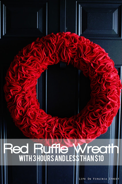 Red ruffle wreath tutorial.