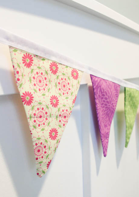 The pink, green and floral banner.