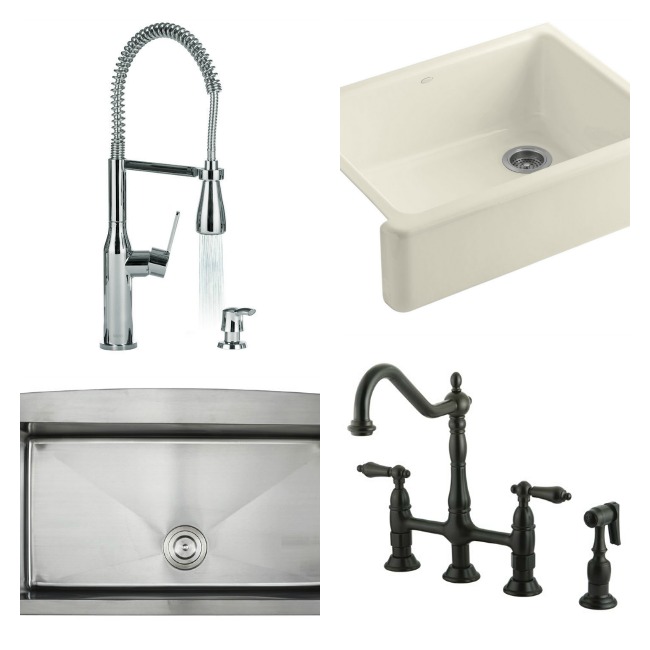 Sink and faucet styles as a moodboard.