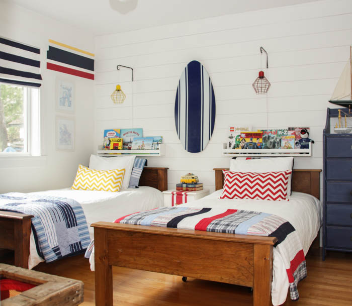 Nautical Camp Style Boys Bedroom Reveal at thehappyhousie.com-4