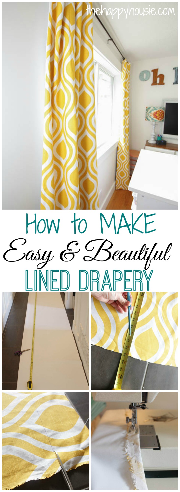 How to make lined drapery poster.