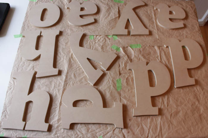 Letters created to be cut out.