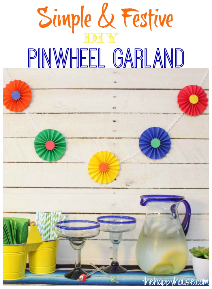 Simple & Festive DIY Pinwheel Garland.