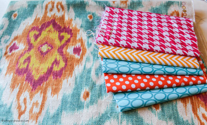 Fabric folded in a pile.