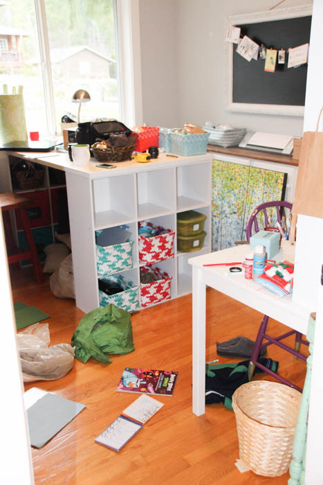 My Horrendously Messy Craft Room BEFORE {One Room Challenge Week One}