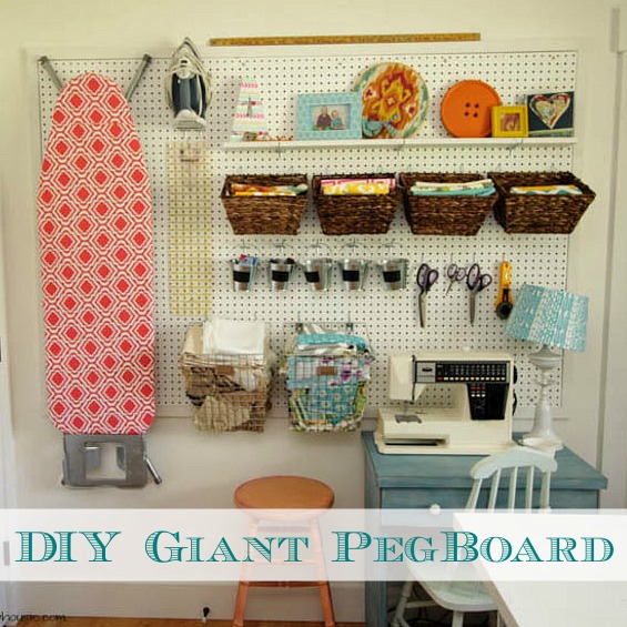How to Install a DIY Giant Pegboard Wall {Craft Room Makeover}