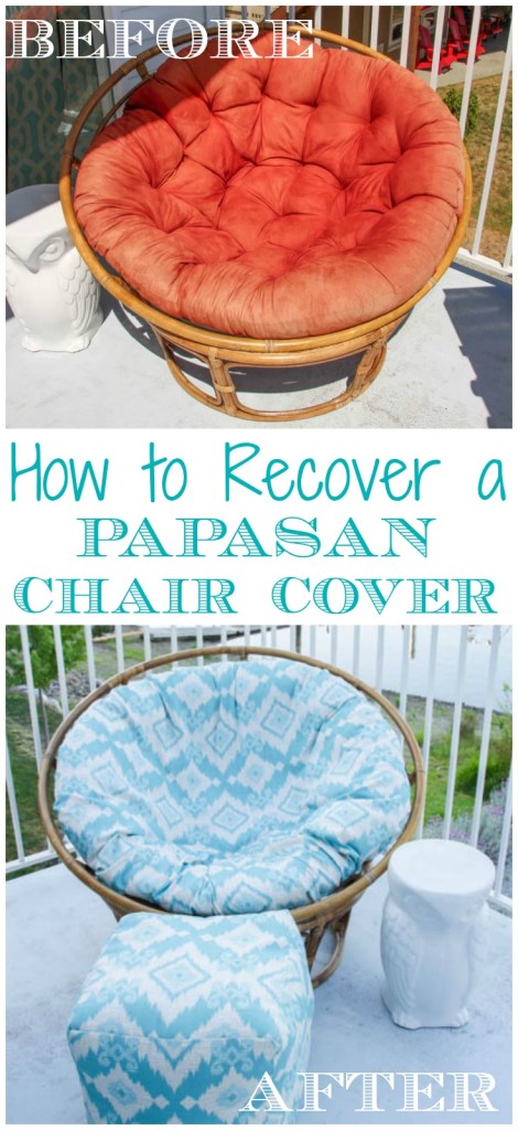 How to recover a papasan chair cover - makeover your old papasan chair cover easily graphic.