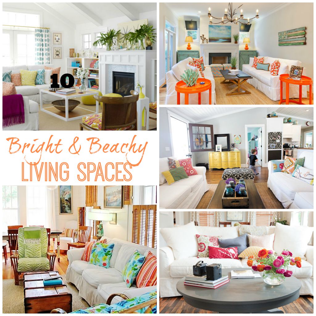 Housie Inspiration: Bright Beachy Living Spaces